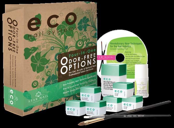 ECO NAIL SYSTEM FOUR ODOR-FREE SPA SYSTEMS IN ONE KIT Eco Nail System A revolutionary collection of four odorfree nail systems all in one inclusive kit!