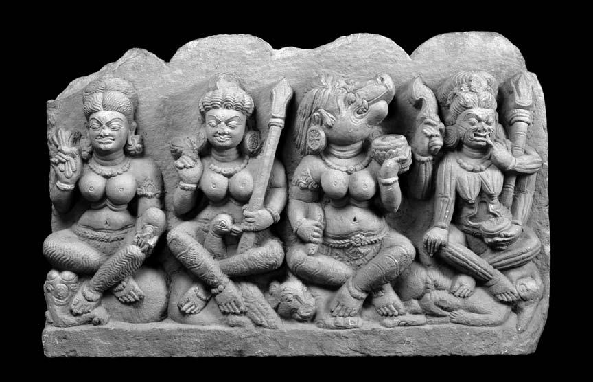 106 ARCHIVES OF ASIAN ART Fig. 19. Four of the seven Mother Goddesses. Ca. 750 800. Madhya Pradesh or Uttar Pradesh, India. Sandstone; h. 56, w. 84, d. 15 cm.