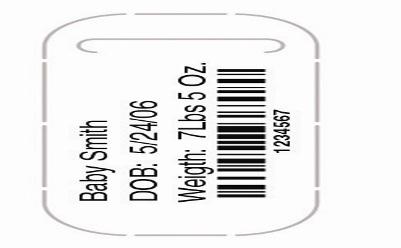 Bar Code ID Bands Short Stay LabelBand - Clear adhesive shield provides optimal protection from solvents for accurate bar code scanning - Tough Tyvek construction is water-resistant, durable and