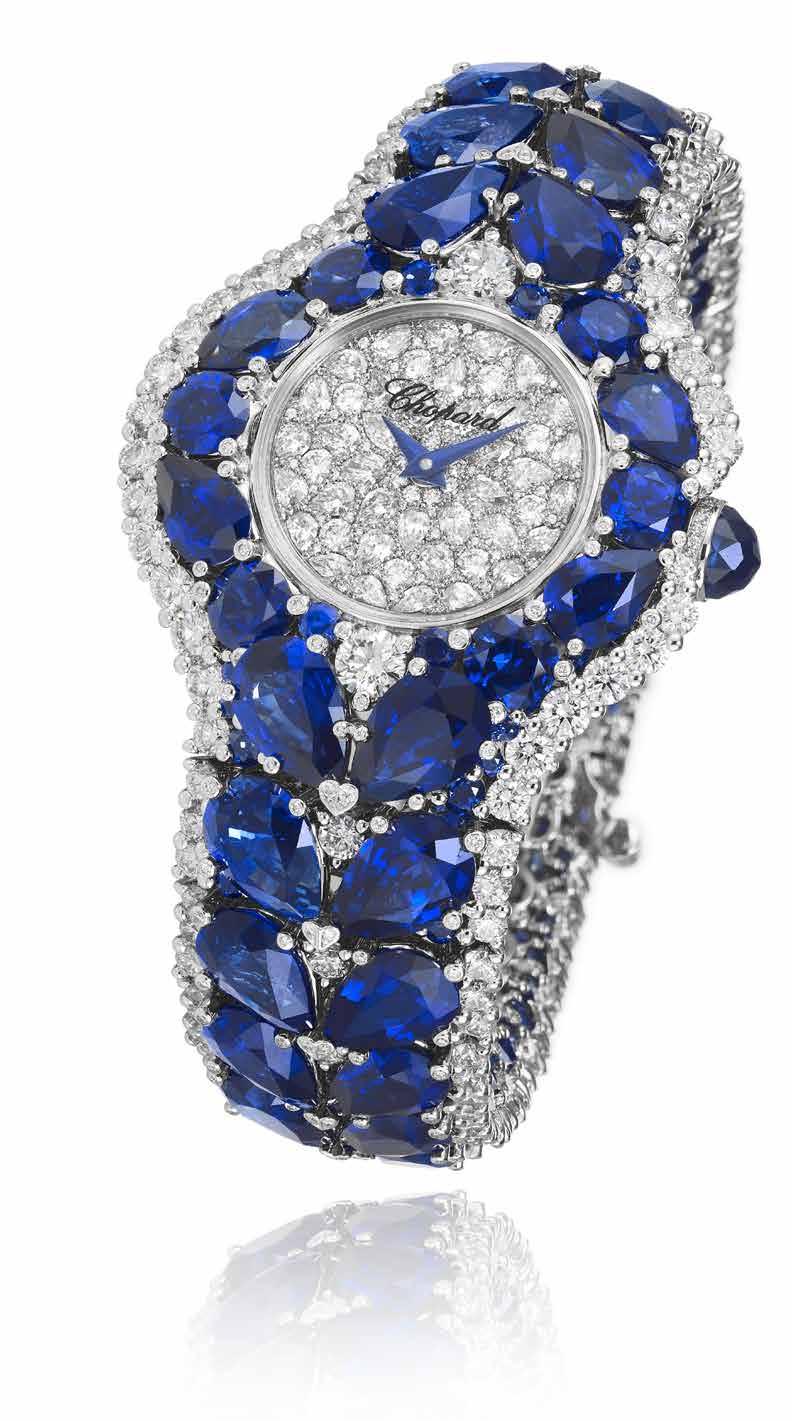 www.chopard.com Watch in 18K white gold fully set with 1,000 stones in total, pearshaped (84.8cts) and brilliant-cut (8.
