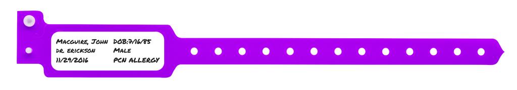 Poly Write-On Wristbands Poly Adult Write-On Orange CLS-PXO-40 Poly Adult/Pediatric Write-On Purple CLS-PWO-36 Identiplus Poly Write-On wristbands are a fast and efficient solution for applying