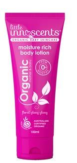 MOISTURE RICH LOTION 100ML OUR PRODUCTS With a gorgeous floral scent of Ylang Ylang and Lavender, this rich and moisturising lotion will quickly become a family favourite leave skin feeling velvety