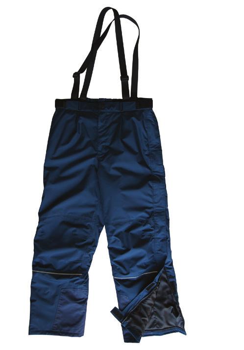Attached suspenders on navy pants must be worn properly while performing job responsibilities and in public view; may not be worn hanging from waist