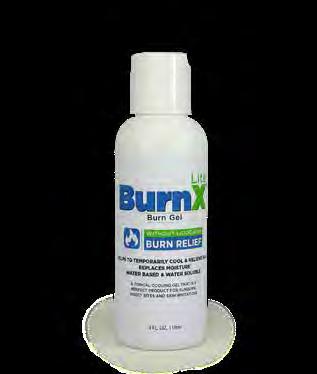 First Aid Burn Gel Our formula is a topical cooling gel that soothes the affected area.