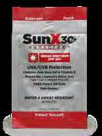 5 gram Foil Pack 1000/cs 12 X 10 X 4 5 lbs Spray Bottles - Sun X SPF 30+ Broad Spectrum Sunscreen