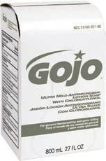 SOPS & ISPNSRS Liquid Soap Systems. GOJO Ultra Mild ntimicrobial Lotion Soap with hloroxylenol Lotion soap formula combines mild cleansers with 0.