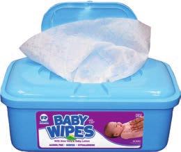 The sanitary solution to any incontinence situation. Strong and hypoallergenic. 50 wipes per tub. 12 tubs per case.
