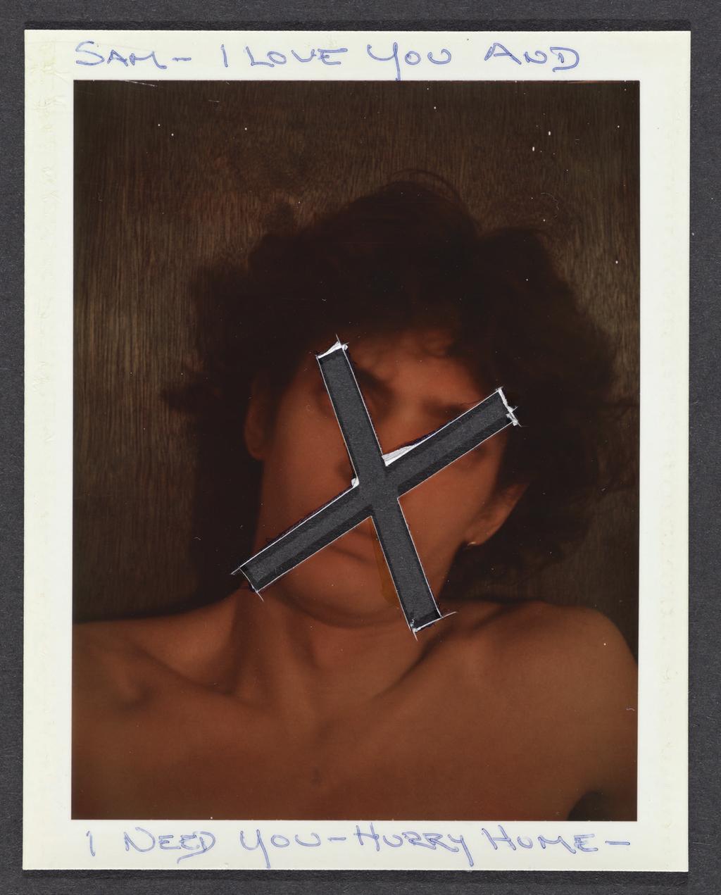 Rediscovering Robert Plate 11. Robert, Untitled ( Sam I love you and I need you hurry home ), 1974, altered color Polaroid print. Gift of The Robert Foundation to the J.