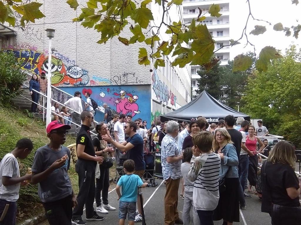 A street-art festival on Sunday, gathering local art scene