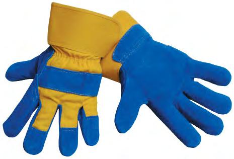 Cotton and Leather Gloves Split Leather Premium Candy Stripe Glove General purpose medium grade work glove in a generous men s size.