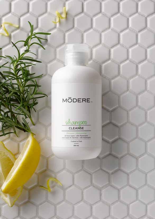 Shampoo: All Hair Types Modere Shampoo cleans hair gently and effectively using safety-tested natural extracts like rosemary