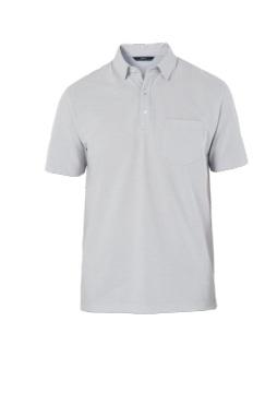 10 Grey/White 37-50 Short Sleeve Polo Dress Pique 52%