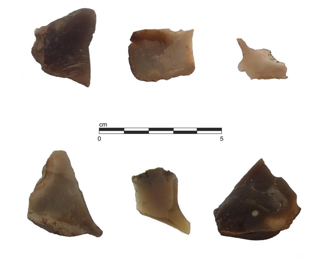 Fig 25: Selection of Burins. Left to right, upper to lower.