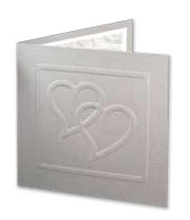 Hearts Translucent, Cream 160x160 Envelope