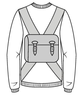 Additionally, a brown leather bag that is fastened by two buckles (see below) will be permanently attached to the centre