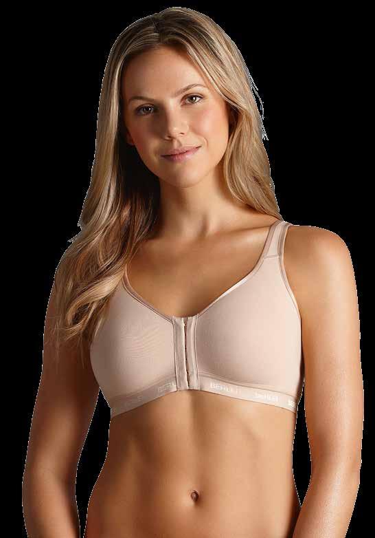 aring for you Post Surgery rop Y130W A wirefree post surgery cotton bra designed with the convenience of front and back opening for easy fastening.