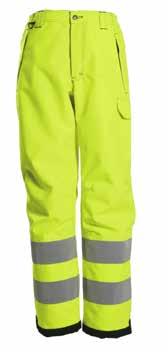 CE: EN 471 class 3 EN 343 735076611 Yellow 735076618 Orange Shell trousers class 2 Shell trousers with taped seams. Elasticated waistband at the sides.