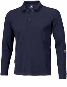 Polo shirt long sleeve New! Functional polo shirt made of flame-resistant inherent fabric. Buttons at the neck.