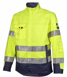 High-visibility flame-resistant Jacket New! Jacket with zip, front lining for superior safety.
