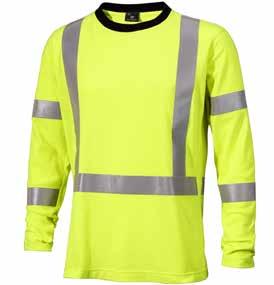 High-visibility flame-resistant Polo shirt long sleeve New! Polo shirt made of inherent fabric. Press studs. Fabric: 60% modacrylic, 39% cotton, 1% antistatic. Weight: 230 g.