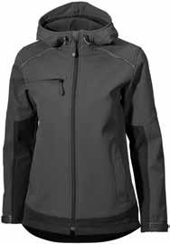 Softshell jacket, Carpenter Nordic Lightweight, versatile, water-repellent, triple-layer softshell fabric. Drawstrings in the hood and hem. Adjustable cuffs.