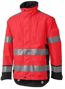 Clothing for forestry operations Forest jacket class 3 Jacket with fully taped seams. Designed for work with a strimmer or brush cutter. Double chest pockets with zip.