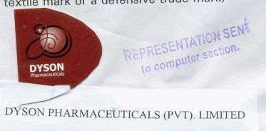 CLASS-5. Registration of this Trade Mark shall give no right to the exclusive use of Word PHARMACEUTICALS (PVT) LIMITED separately and apart from the mark as whole.