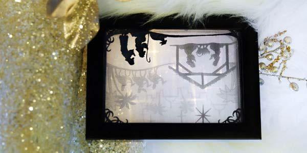 Organza Shadowbox Light up your life with an embroidered organza shadowbox!