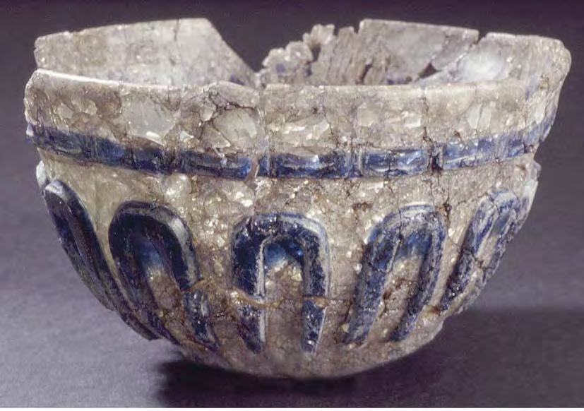 Fig. 11. The bowl after the preservation. 4:5. Photo Bengt Almgren. The task is to find glass vessels with similar characteristic features and their probable origin.