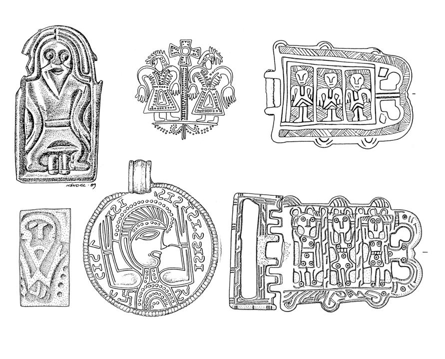 b c a d e f Fig. 33. Examples from the 5th 7th centuries of the gesture of adoration or divine epiphany.