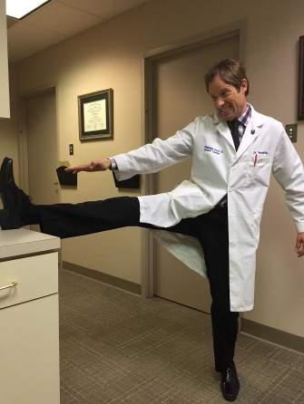 This picture shows some good stretches to help ward off lower extremity injuries.