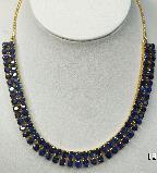 Su Myint Myat Jewellery Myanmar Sapphire Necklace (Myanar, Mogok) with 18k Gold 47ct Natural Sapphire 16,000 20,000 L127 Amber Palace Russian Federation Amber Jewellery and Accessories, Hand-made