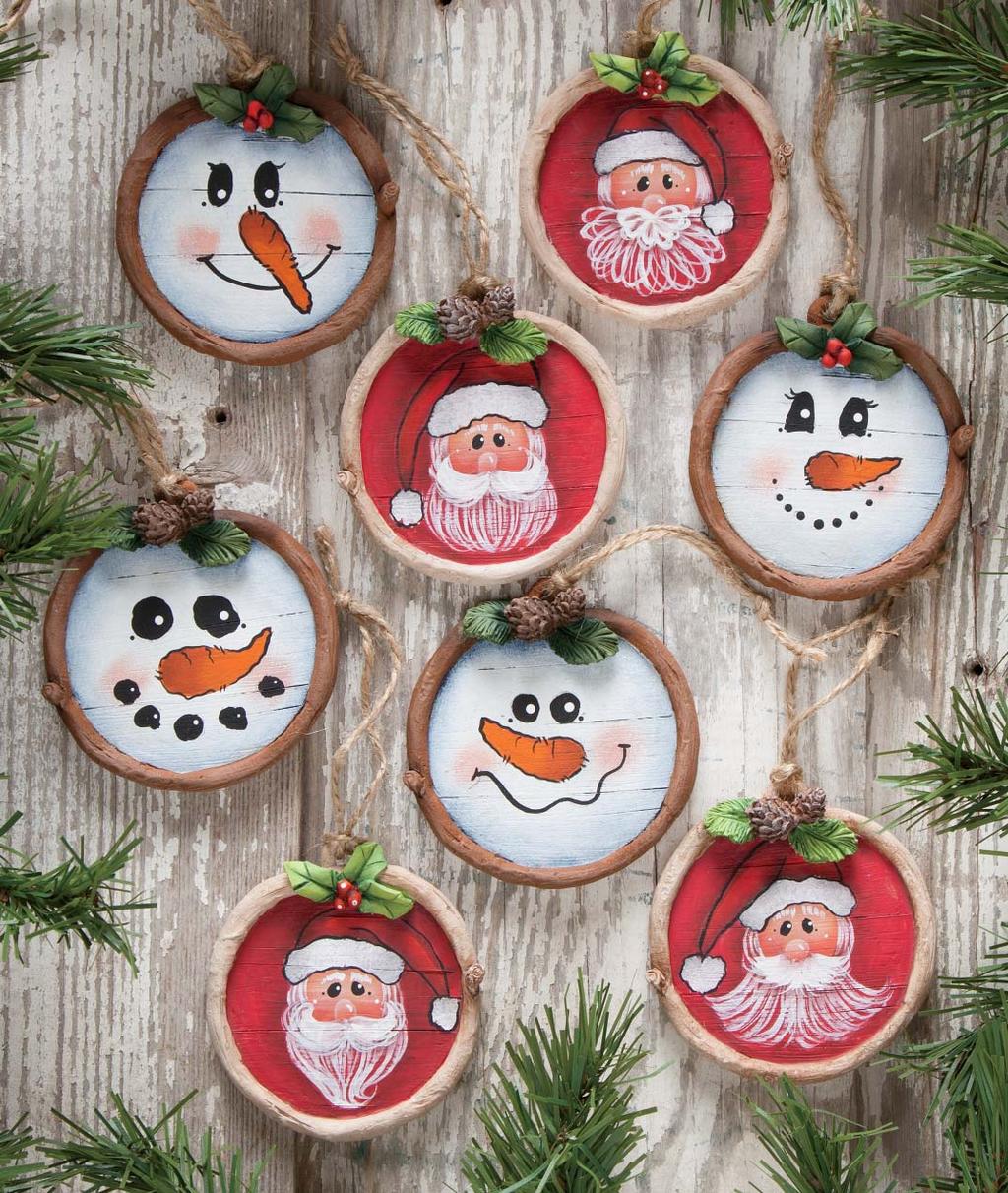 Wood Look Ornaments by