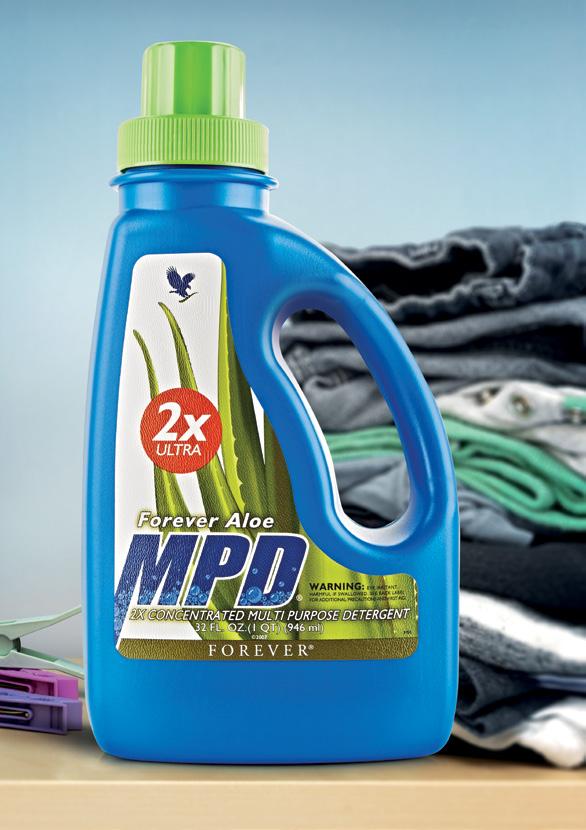 Forever Aloe MPD An environmentally-friendly, biodegradable, allpurpose detergent that effectively lifts grime and cuts through grease to remove stains.