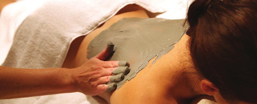 b COCOONED PURIFYING MUD WRAP 60 min $165 Utilizing the power of nature, this mineral-rich mud wrap detoxifies, improves circulation and melts away tension.