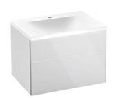 34041, single door, with buffer, door left or right hand hinged Dimensions (WxHxD): 496 x 450 x 487 mm 24 34061 Cast mineral washbasin single tap hole, complete with CLOU drain and overflow system