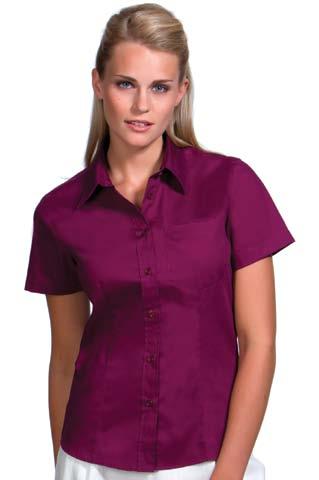 85/15 cotton polyester 125gsm 8 10 12 14 16 18 20 light blue red KK710 Women s Corporate Oxford Shirt 3/4 Sleeve