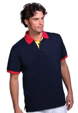 KK404 KK618 KK617 KK404 Contrast Collar and Placket Polo Shirt 65/35 polyester