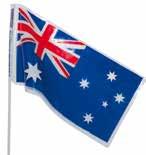 ANZAC DAY COMMEMORION COMMITTEE Other Merchandise Australian Flag Handwavers Proudly 100% Australian made, these flags measure 280 mm x 140 mm and are secured to a white plastic stick.