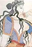15) Female Figure from Tiryns (The Author) RH-5) Long Hair Worn Down: