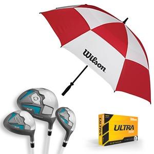 TV is wall mountable (wall mount is not included.) H495: Wilson Men's Right Hand Golf Set.