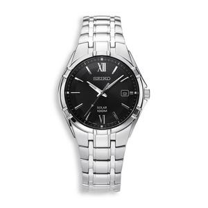 ) in sterling silver. The gems measure 11.5mm long and 5mm thick. H287: Seiko Men's Watch. Men's stainless steel bracelet watch with round black dial.