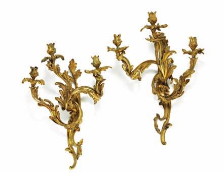 169 170 a french rococo style rosewood and gilt bronze