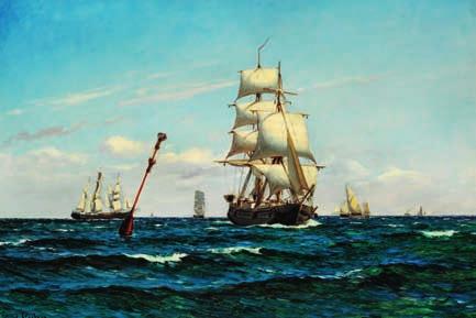 76 76 CARL LOCHER b. Flensburg 1851, d. Skagen 1915 Numerous sailing ships at sea.