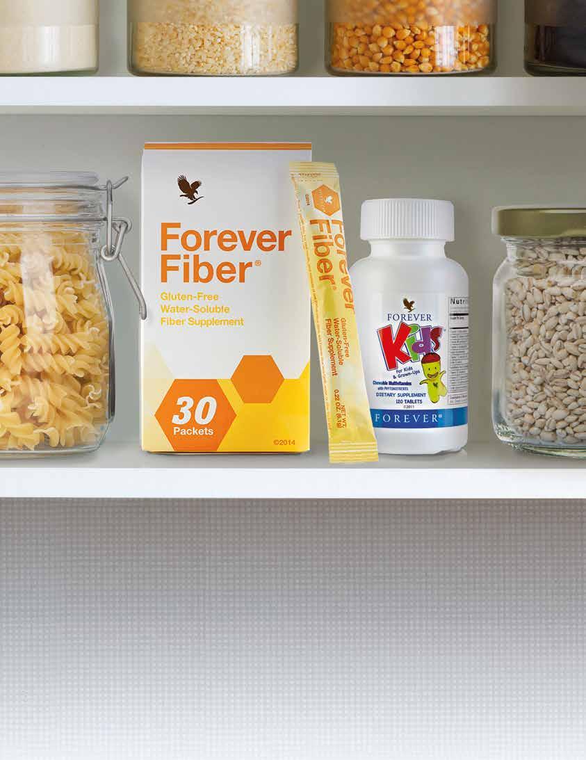 464 354 Forever Fiber Easily add additional fiber to your diet with our convenient packets featuring four types of fiber including fructooligosaccharides (FOS), which is also a prebiotic.