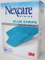 Dressing Strips Nexcare Comfort Strips, Blue Very high visibility. Ideal use in dealing with food.