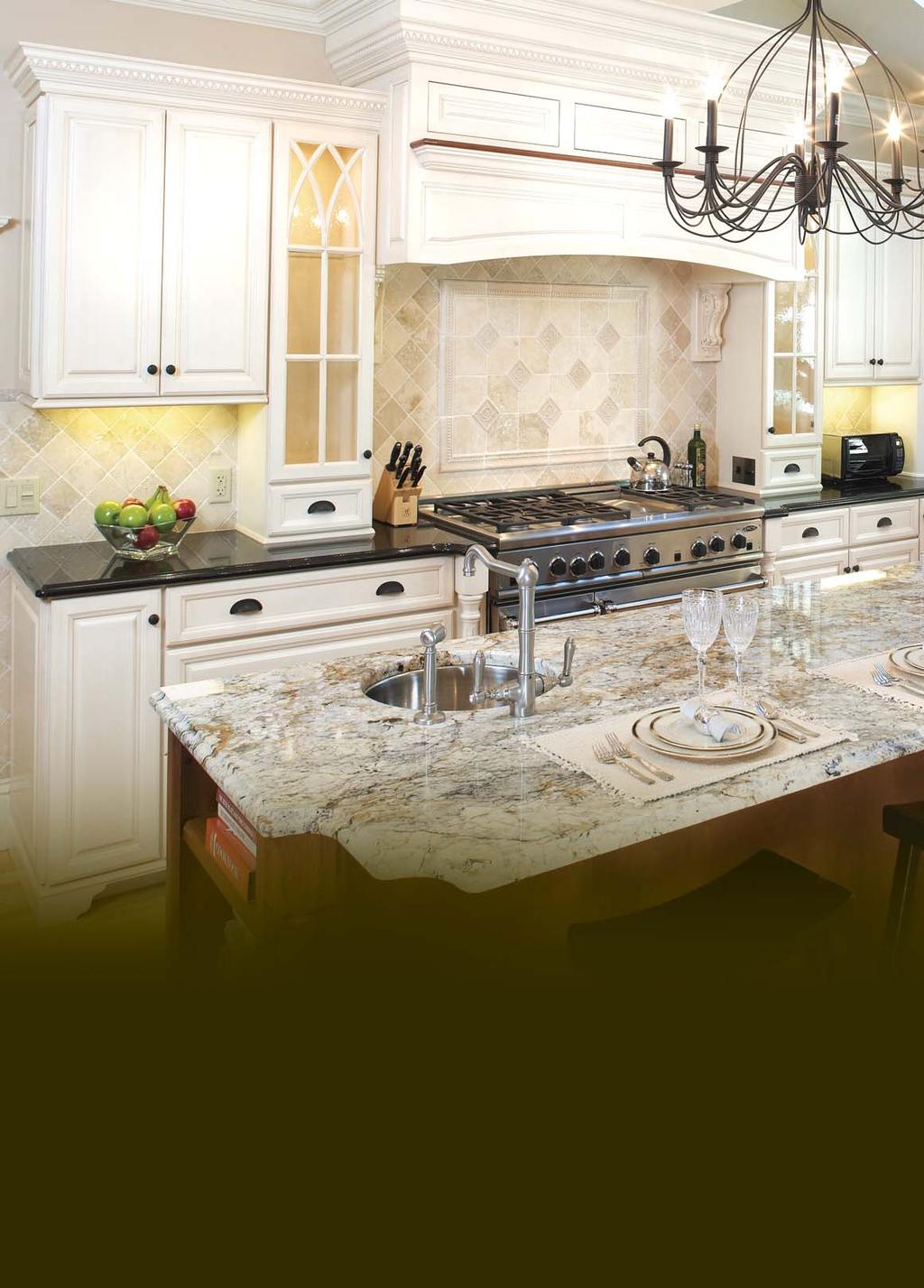 Featured here is an elegant kitchen