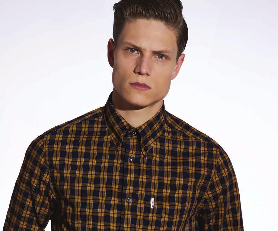To truly represent the original Ben Sherman shirt, the iconic details are present: the button down collar, chest pocket, box pleat, locker loop, the back neck