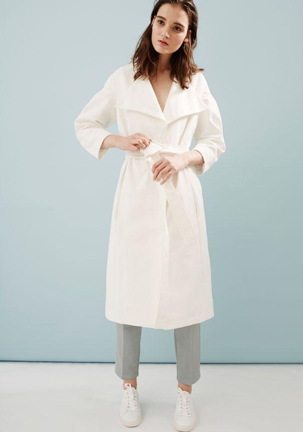 COAT Oversized piqué coat with