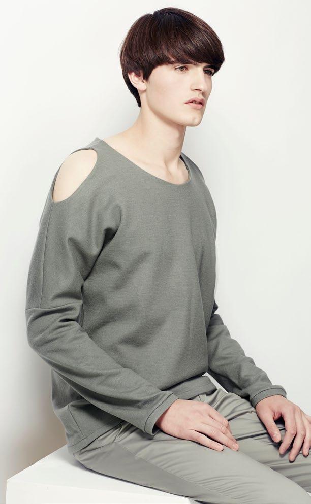 CUT OUT SWEATER Greygreen